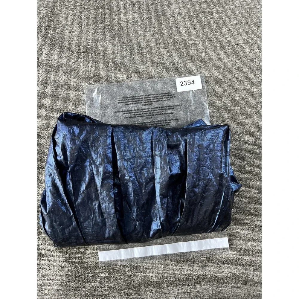 Coach Skirt Womens 0 Blue Metallic Pleated High Waist‎ Full Long Formal Party